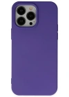Newface iPhone 14 Pro Max Kılıf Nano içi Kadife Silikon - Mor