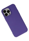Newface iPhone 14 Pro Max Kılıf Nano içi Kadife Silikon - Mor