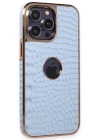 Newface iPhone 14 Pro Max Kılıf Snake Kapak - Sierra Blue