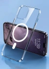 Newface iPhone 14 Pro Max Kılıf Tron Şeffaf Magsafe Kapak - Şeffaf