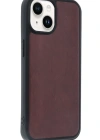 Newface iPhone 15 Kılıf Aras Deri Kapak - Bordo