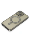 Newface iPhone 15 Kılıf Joke Simli Magneticsafe Kılıf - Gri
