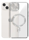 Newface iPhone 15 Kılıf Joke Simli Magneticsafe Kılıf - Gümüş