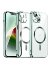 Newface iPhone 15 Kılıf Kross Magneticsafe Kapak - Açık Yeşil