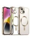 Newface iPhone 15 Kılıf Kross Magneticsafe Kapak - Gold