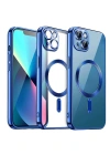 Newface iPhone 15 Kılıf Kross Magneticsafe Kapak - Lacivert