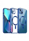 Newface iPhone 15 Kılıf Kross Magneticsafe Kapak - Lacivert