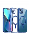 Newface iPhone 15 Kılıf Kross Magneticsafe Kapak - Lacivert