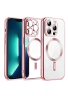 Newface iPhone 15 Kılıf Kross Magneticsafe Kapak - Pembe