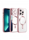 Newface iPhone 15 Kılıf Kross Magneticsafe Kapak - Pembe
