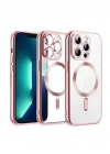 Newface iPhone 15 Kılıf Kross Magneticsafe Kapak - Pembe