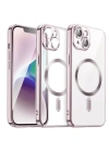 Newface iPhone 15 Kılıf Kross Magneticsafe Kapak - Rose