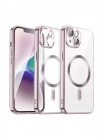 Newface iPhone 15 Kılıf Kross Magneticsafe Kapak - Rose
