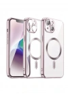 Newface iPhone 15 Kılıf Kross Magneticsafe Kapak - Rose