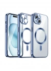 Newface iPhone 15 Kılıf Kross Magneticsafe Kapak - Sierra Blue