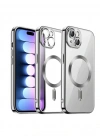Newface iPhone 15 Kılıf Kross Magneticsafe Kapak - Titan Gri