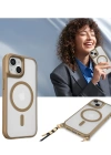 Newface iPhone 15 Plus Kılıf Enka Magsafe Silikon Kılıf - Desert