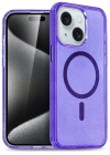 Newface iPhone 15 Plus Kılıf Star Magsafe Kapak - Mor