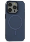 Newface iPhone 15 Pro Kılıf Anka PC Magneticsafe Sert Metal Kapak - Lacivert