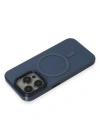 Newface iPhone 15 Pro Kılıf Anka PC Magneticsafe Sert Metal Kapak - Lacivert