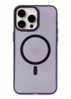 Newface iPhone 15 Pro Kılıf Anka PC Magneticsafe Sert Metal Kapak - Mor