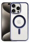 Newface iPhone 15 Pro Kılıf Erozi Magsafe Kapak - Lacivert