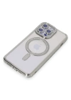 Newface iPhone 15 Pro Kılıf Joke Simli Magneticsafe Kılıf - Gümüş