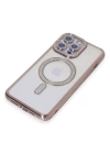 Newface iPhone 15 Pro Kılıf Joke Simli Magneticsafe Kılıf - Pembe