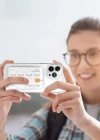 Newface iPhone 15 Pro Kılıf Kart Şeffaf Silikon - Şeffaf