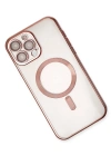 Newface iPhone 15 Pro Kılıf Kross Magneticsafe Kapak - Rose