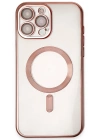 Newface iPhone 15 Pro Kılıf Kross Magneticsafe Kapak - Rose