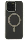 Newface iPhone 15 Pro Kılıf Lodos Magneticsafe Mat Kapak - Titan Gri