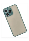 Newface iPhone 15 Pro Kılıf Montreal Silikon Kapak - Yeşil