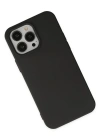 Newface iPhone 15 Pro Kılıf Nano içi Kadife Silikon - Siyah