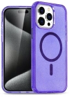 Newface iPhone 15 Pro Kılıf Star Magsafe Kapak - Mor