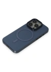Newface iPhone 15 Pro Max Kılıf Anka PC Magneticsafe Sert Metal Kapak - Lacivert