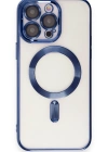 Newface iPhone 15 Pro Max Kılıf Kross Magneticsafe Kapak - Lacivert