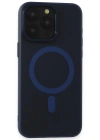 Newface iPhone 15 Pro Max Kılıf Lodos Magneticsafe Mat Kapak - Mavi