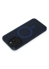Newface iPhone 15 Pro Max Kılıf Lodos Magneticsafe Mat Kapak - Mavi