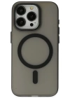 Newface iPhone 15 Pro Max Kılıf Lodos Magneticsafe Mat Kapak - Siyah