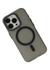 Newface iPhone 15 Pro Max Kılıf Lodos Magneticsafe Mat Kapak - Siyah