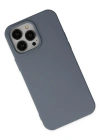 Newface iPhone 15 Pro Max Kılıf Nano içi Kadife Silikon - Gri