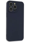 Newface iPhone 15 Pro Max Kılıf Nano içi Kadife Silikon - Lacivert