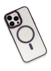 Newface iPhone 15 Pro Max Kılıf Room Magneticsafe Silikon - Derin Mor