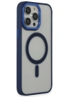 Newface iPhone 15 Pro Max Kılıf Room Magneticsafe Silikon - Lacivert