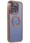 Newface iPhone 15 Pro Max Kılıf Slot Silikon - Rose Gold