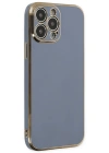 Newface iPhone 15 Pro Max Kılıf Volet Silikon - Mavi