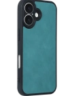 Newface iPhone 16 Kılıf Aras Deri Kapak - Açık Yeşil