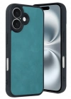 Newface iPhone 16 Kılıf Aras Deri Kapak - Açık Yeşil