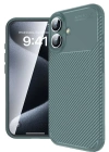 Newface iPhone 16 Kılıf Auto Focus Karbon Kapak - Koyu Yeşil